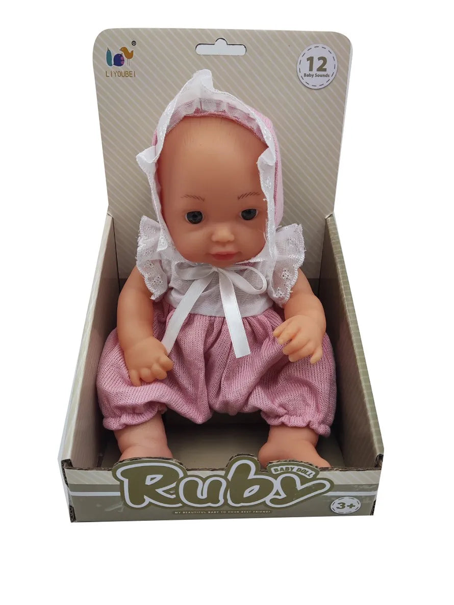 HKM-511379 12-Inch Drinking Water Pee Baby Doll Accessories Set for Reborn Dolls, Silicone Mini Toy for Ages 2-7