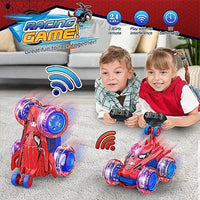 HKM-511571 360 Rotating 2.4GHz Remote Control Off-Road Stunt Car with Wheel Lights for Ages 2 and Up