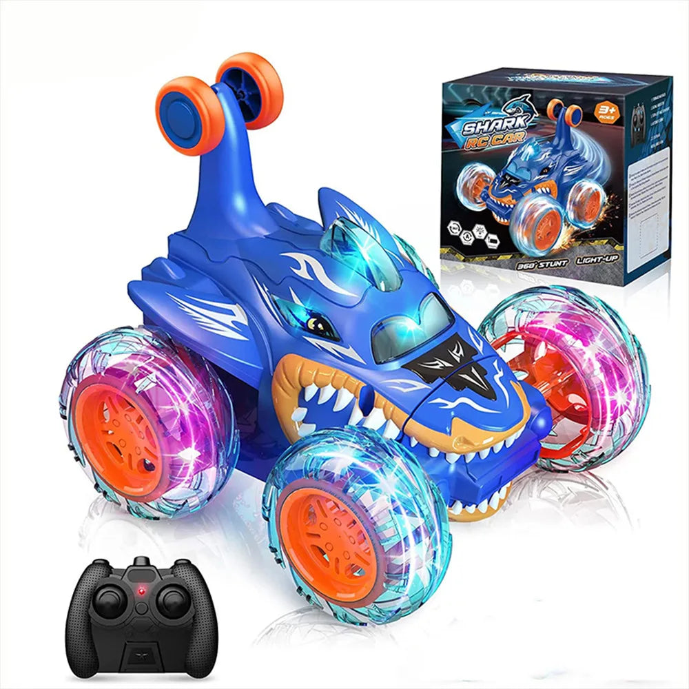 HKM-511571 360 Rotating 2.4GHz Remote Control Off-Road Stunt Car with Wheel Lights for Ages 2 and Up