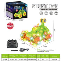 HKM-511571 360 Rotating 2.4GHz Remote Control Off-Road Stunt Car with Wheel Lights for Ages 2 and Up