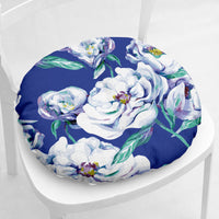 HKM-511635 Floral Thick Flannel Chair Cushion - Polyester Fiber, 40x40 cm