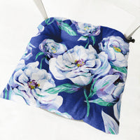 HKM-511635 Floral Thick Flannel Chair Cushion - Polyester Fiber, 40x40 cm