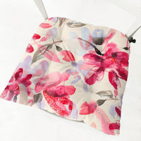 HKM-511635 Floral Thick Flannel Chair Cushion - Polyester Fiber, 40x40 cm