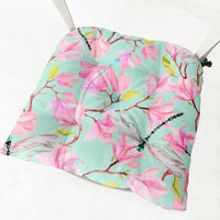 HKM-511635 Floral Thick Flannel Chair Cushion - Polyester Fiber, 40x40 cm