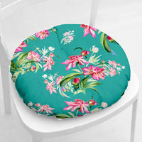 HKM-511635 Floral Thick Flannel Chair Cushion - Polyester Fiber, 40x40 cm