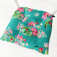 HKM-511635 Floral Thick Flannel Chair Cushion - Polyester Fiber, 40x40 cm