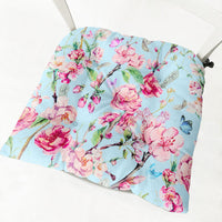 HKM-511635 Floral Thick Flannel Chair Cushion - Polyester Fiber, 40x40 cm