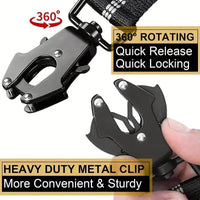 HKM-511699 Tactical Dog Safety Belt with Hand Holding Rope - Nylon Pet Chain Ring in Multiple Colors