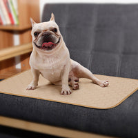 HKM-511763 Dog Stool Mat - Cotton BK Cloth with Non-Slip Base, Available in Gray and Beige, Multiple Sizes