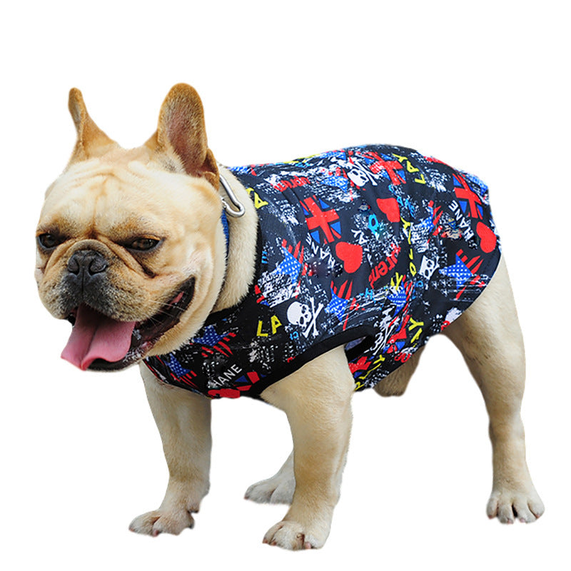 HKM-511763 Trendy Casual Dog Vest in Black and White - Available Sizes XS to 4XL