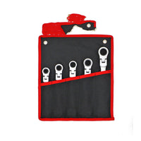 HKM-511827 Universal Ratcheting Wrench Set - Flexible Dual Purpose Chrome Vanadium Steel Tool for Car Repair