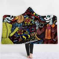 HKM-511891 Cozy Hooded Blanket Cape for Adults and Children - Soft Fleece Sherpa and Flannel, 59"x78.7" & 50"x60"