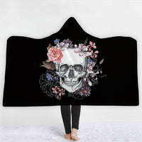HKM-511891 Cozy Hooded Blanket Cape for Adults and Children - Soft Fleece Sherpa and Flannel, 59"x78.7" & 50"x60"