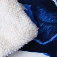 HKM-511891 Cozy Hooded Blanket Cape for Adults and Children - Soft Fleece Sherpa and Flannel, 59"x78.7" & 50"x60"