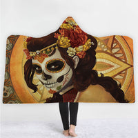 HKM-511891 Cozy Hooded Blanket Cape for Adults and Children - Soft Fleece Sherpa and Flannel, 59"x78.7" & 50"x60"