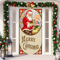 HKM-512019 Christmas Festival Decorative Door Tapestry – Character Fabric, Machine Washable, 90x200cm, Polyester