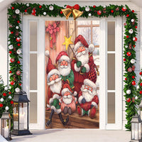 HKM-512019 Christmas Festival Decorative Door Tapestry – Character Fabric, Machine Washable, 90x200cm, Polyester