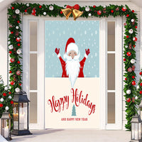 HKM-512019 Christmas Festival Decorative Door Tapestry – Character Fabric, Machine Washable, 90x200cm, Polyester