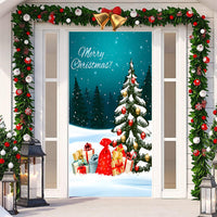 HKM-512019 Christmas Festival Decorative Door Tapestry – Character Fabric, Machine Washable, 90x200cm, Polyester