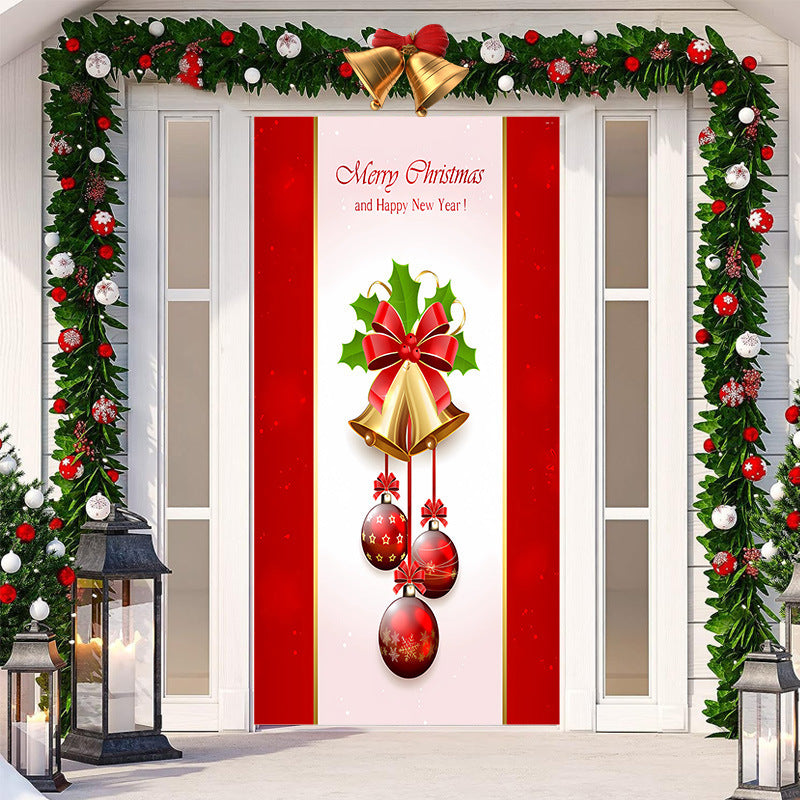 HKM-512019 Christmas Festival Decorative Door Tapestry – Character Fabric, Machine Washable, 90x200cm, Polyester