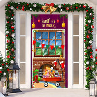 HKM-512019 Christmas Festival Decorative Door Tapestry – Character Fabric, Machine Washable, 90x200cm, Polyester