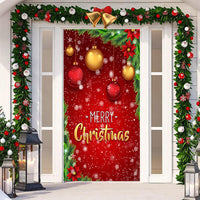 HKM-512019 Christmas Festival Decorative Door Tapestry – Character Fabric, Machine Washable, 90x200cm, Polyester