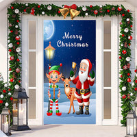 HKM-512019 Christmas Festival Decorative Door Tapestry – Character Fabric, Machine Washable, 90x200cm, Polyester