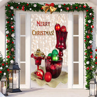 HKM-512019 Christmas Festival Decorative Door Tapestry – Character Fabric, Machine Washable, 90x200cm, Polyester