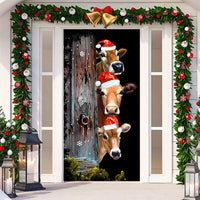 HKM-512019 Christmas Festival Decorative Door Tapestry – Character Fabric, Machine Washable, 90x200cm, Polyester