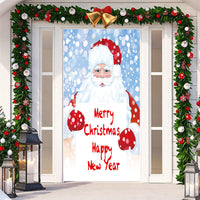 HKM-512019 Christmas Festival Decorative Door Tapestry – Character Fabric, Machine Washable, 90x200cm, Polyester