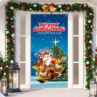 HKM-512019 Christmas Festival Decorative Door Tapestry – Character Fabric, Machine Washable, 90x200cm, Polyester