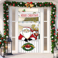 HKM-512019 Christmas Festival Decorative Door Tapestry – Character Fabric, Machine Washable, 90x200cm, Polyester