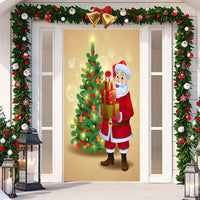 HKM-512019 Christmas Festival Decorative Door Tapestry – Character Fabric, Machine Washable, 90x200cm, Polyester