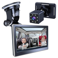 HKM-512083 5-Inch Car Infant Baby Infrared Night Vision Rearview Mirror with 150° Angle Lens and IP68 Waterproof Rating