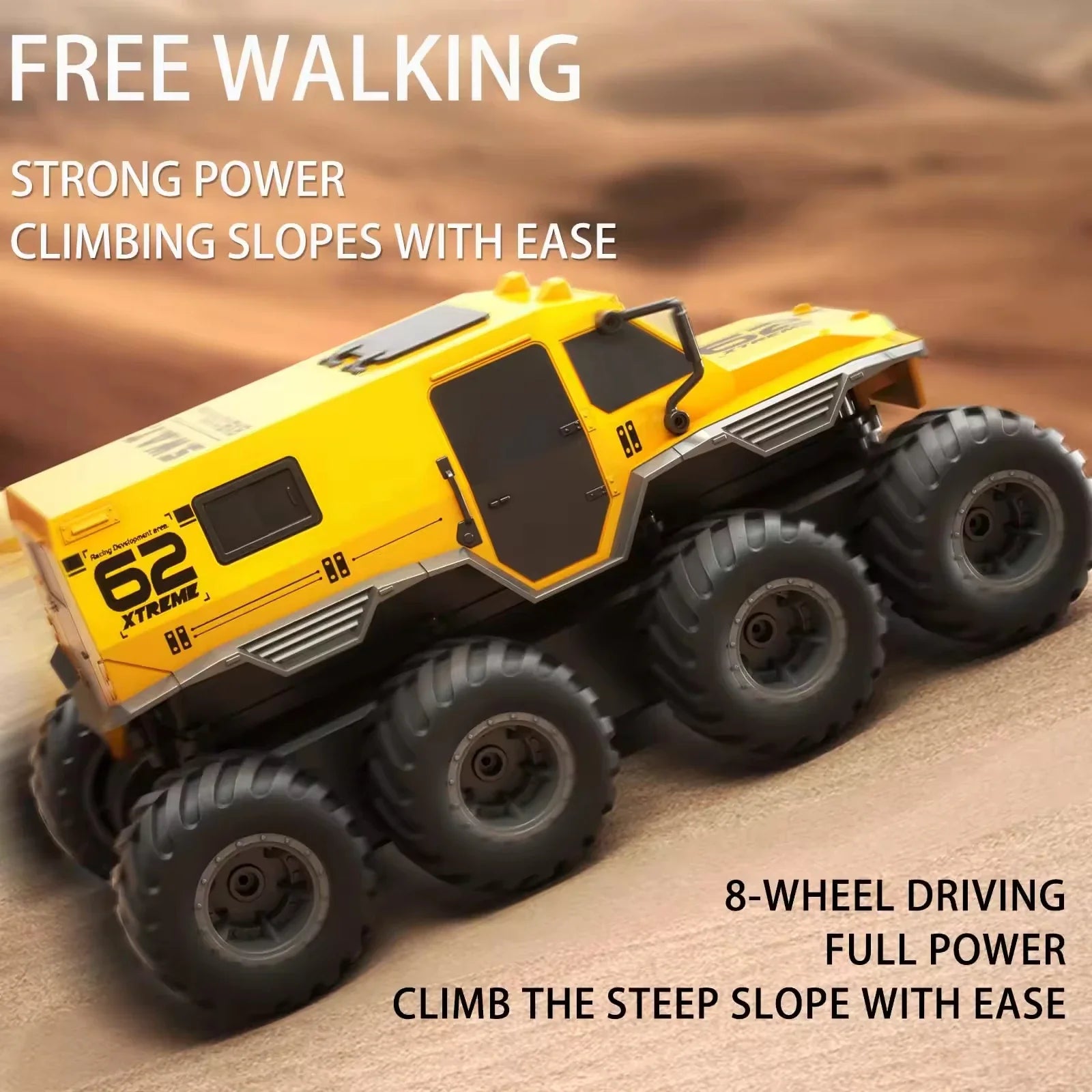 HKM-512147 Amphibious 8WD Remote Control Car - Off-Road Armored Vehicle for All Terrains