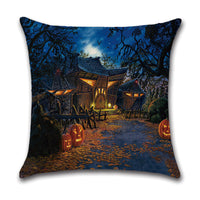 HKM-512275 Geometric Landscape Cotton Linen Cushion Cover