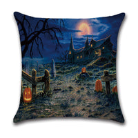HKM-512275 Geometric Landscape Cotton Linen Cushion Cover