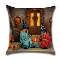 HKM-512275 Geometric Landscape Cotton Linen Cushion Cover