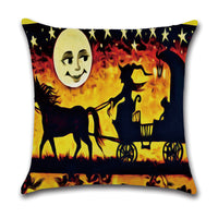 HKM-512275 Geometric Landscape Cotton Linen Cushion Cover
