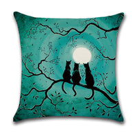 HKM-512275 Geometric Landscape Cotton Linen Cushion Cover
