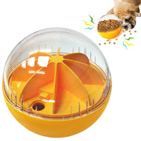 HKM-512339 Adjustable Leaky Feeding Puzzle Sound Ball Lemon Dog Toy