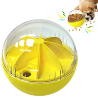 HKM-512339 Adjustable Leaky Feeding Puzzle Sound Ball Lemon Dog Toy