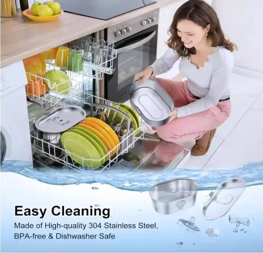 KTX-512339 Portable 3.2L Stainless Steel Pet Water Fountain with Water Level Window for Cats