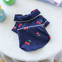 HKM-512403 Cherry Print Pajamas for Small Dogs and Puppies - Soft Polyester Sleepwear