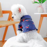 HKM-512403 Cherry Print Pajamas for Small Dogs and Puppies - Soft Polyester Sleepwear