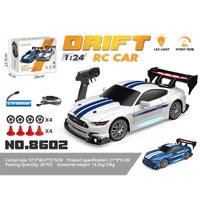 HKM-512723 1/24 Scale High Speed Remote Control Drift Car with Rechargeable Battery and LED Lights