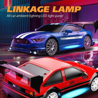 HKM-512723 1/24 Scale High Speed Remote Control Drift Car with Rechargeable Battery and LED Lights