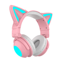 HKM-512787 Luminous Cat Ear Bluetooth Headset with Stereo Sound and Voice Control