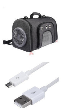 HKM-512915 Durable Oxford Fabric Pet Carrier with Side Mesh Ventilation and Cooling Fan