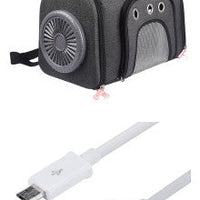HKM-512915 Durable Oxford Fabric Pet Carrier with Side Mesh Ventilation and Cooling Fan